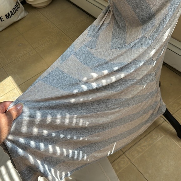 Tart Collection Light Gray Striped Long Maxi Skirt - Picture 3 of 12